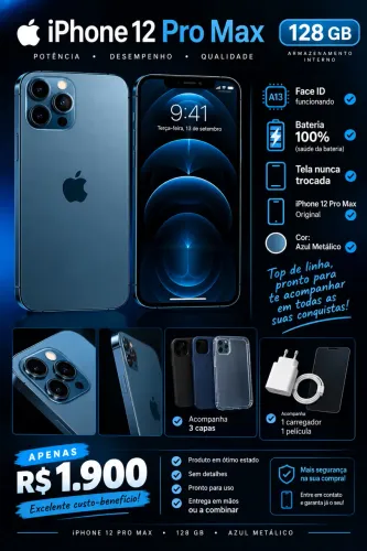 iPhone 12 Pro Max 128gb Azul