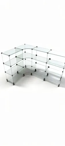 Balcão comercial todo de vidro