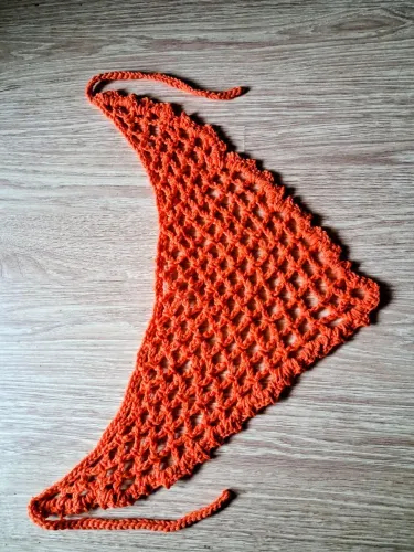 Lenço de Crochê/Bandana 