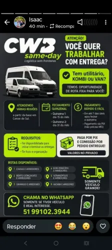 Entregas com utilitário
