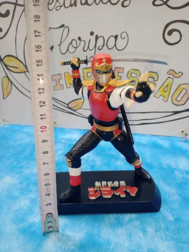 Figura Impressão 3D Boneco Jiraiya O Incrível Ninja 15cm altura.Base com logotipoTokusatsu