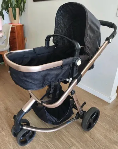 Carrinho de Bebê Travel System Mobi Edição Especial Black Rosé da Safety 1st