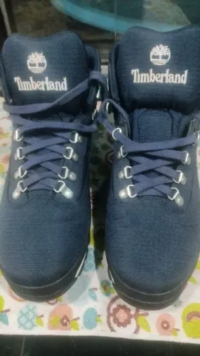 Botas Timberland Euro Hiker masculinas médias azul marinho tamanho 43