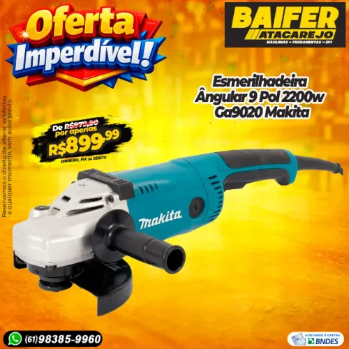 Esmerilhadeira Angular 9 Pol 2200w Ga9020 Makita
