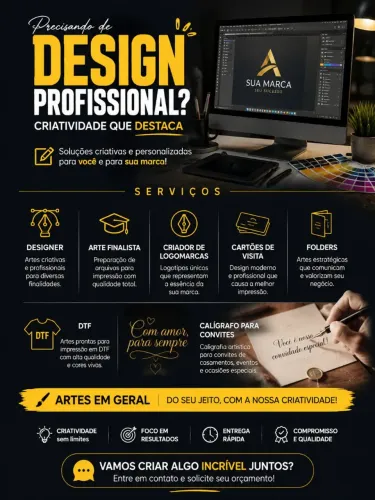 Precisando criar sua logomarca ou de materiais pra divulgar seu negócio??? 