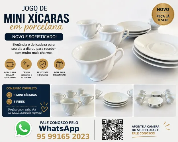 Jogo de mini xícaras 