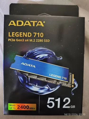 SSD NVMe M.2 512GB ADATA Legend 710 (2400MB/s) - Novo Lacrado