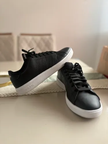 Tênis Adidas Advantage Base 2.0 Feminino - Preto+Branco