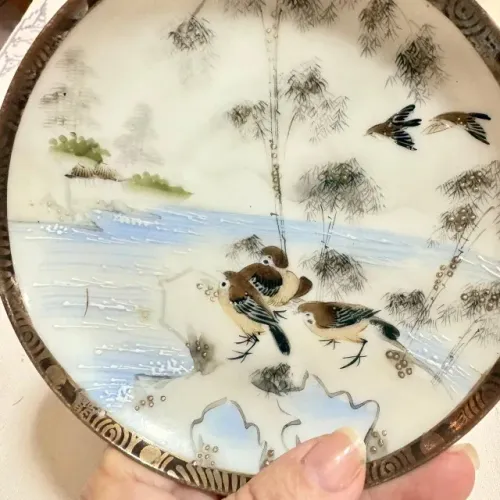 Prato Decorativo em Porcelana Japonesa (14 x 02 cm)