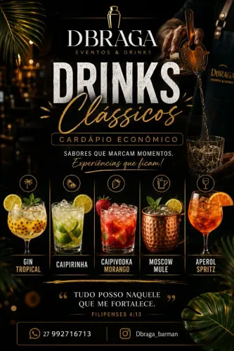 Open Bar completo para sua festa! Qualidade, estilo e atendimento top 