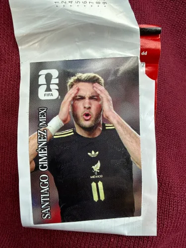 Santiago Gimenez MEX copa 2026 fifa figurinha coca cola