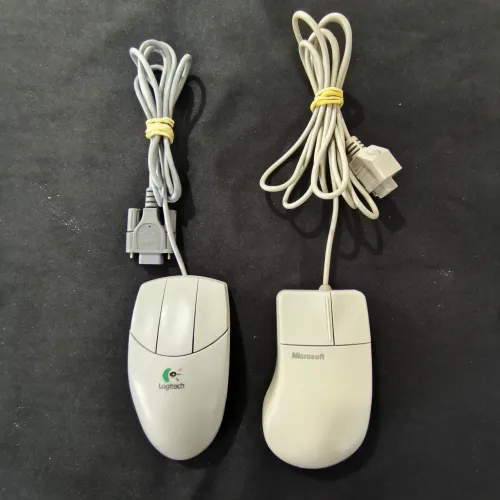 Mouse antigo retrô bolinha Microsoft Logitech