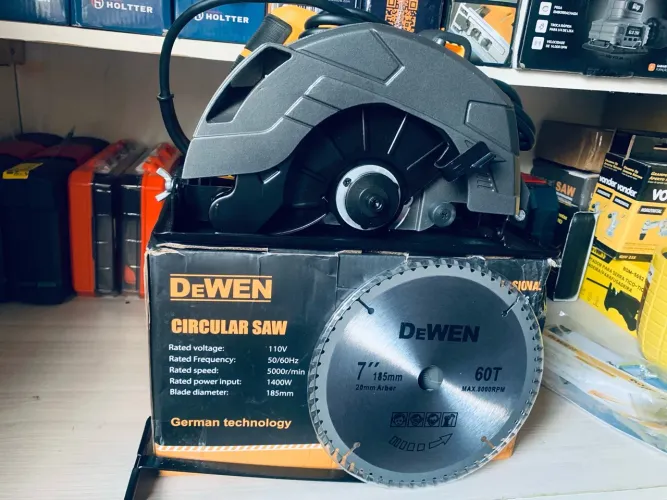 Serra circular eletrônica DEWEM 1400W