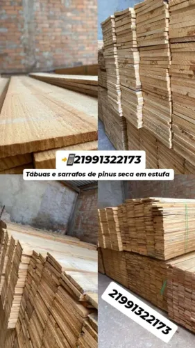 Tábuas e sarrafos de pinus aparelhados ou brutos