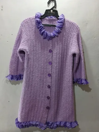 Kimono blusa casaco de tricô infantil