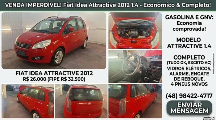 Fiat Idea Attractive 1.4 Fire Flex 8V 5P 2012