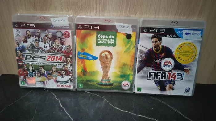 Combo de jogos futebol PES, FIFA e Copa do mundo Brasil PS3 - (Lacrados) 