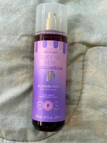 body splash o boticario algodão doce 200ml