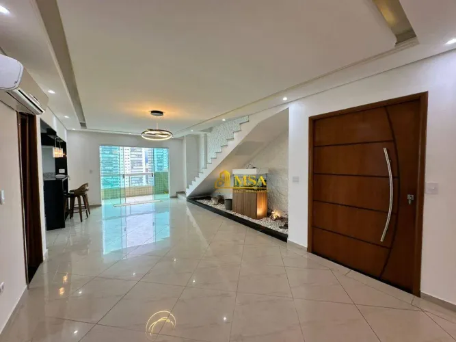 Cobertura com 3 dormitórios para alugar, 216 m² por R$ 10.000/mês - Canto do Forte - Praia