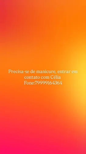 Precisa de manicure contato *64 Célia