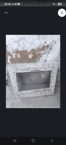 Bancada para fogão 4 bocas no granito branco dalas
