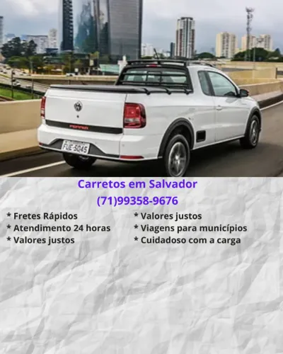 Carreto para viagens e frete para salvadoor