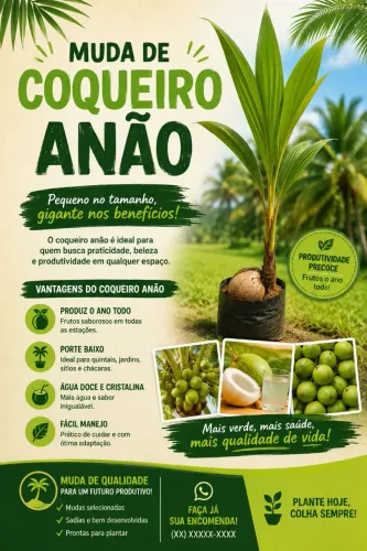 Mudas de coqueiro anão