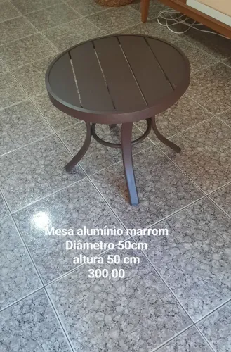Mesa alumínio marrom
