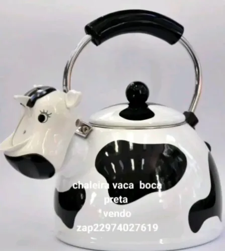 Chaleira vaca com apito rara semi nova