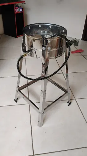 Fritador Fogão Pasteleiro INOX A Gás n.16 + kit instalação (sem tacho)