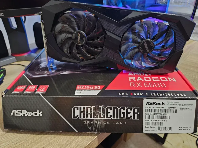 Placa de Vídeo ASRock Radeon RX 6600 Challenger D, 8GB, GDDR6