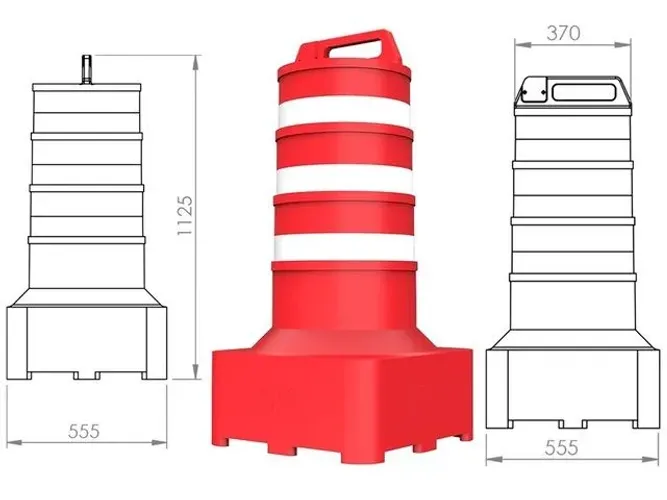 Cone sinalizadores tipo barril com faixas refletivas novos