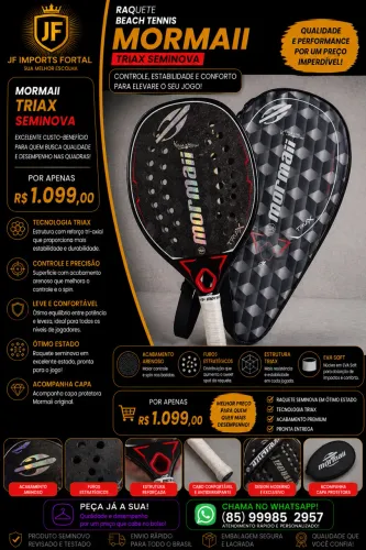 Raquete de beach tennis Mormaii Triax 24k