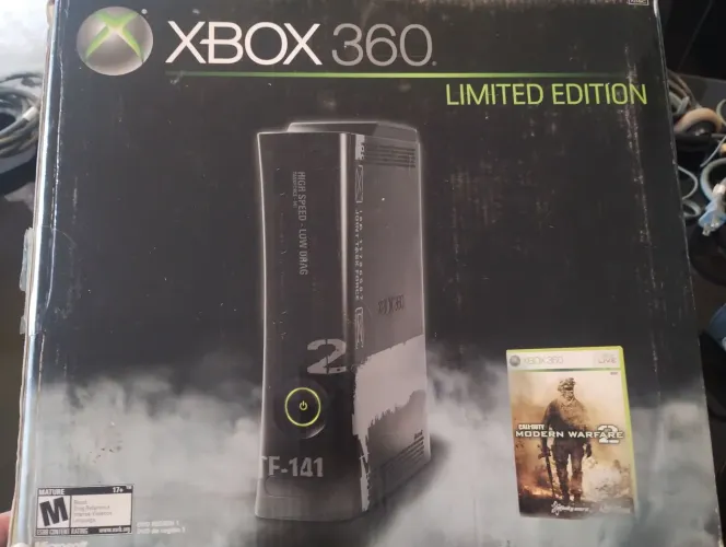 Xbox 360 Elite Fat 250 Gb Edição Cod Mw2 Com Caixa E Jogo