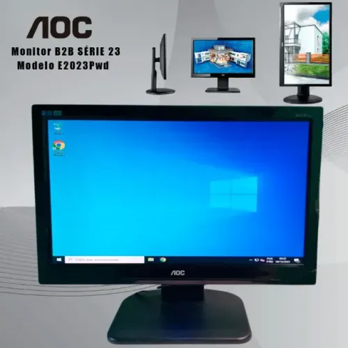 Monitor 19.5 Giratória Wide Hd Anti-reflexo Preto 110v/220v (Usado)