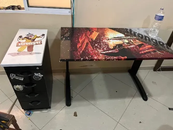 Mesa para Escritório/Home Office + Gaveteiro 4 Gavetas com Chave
