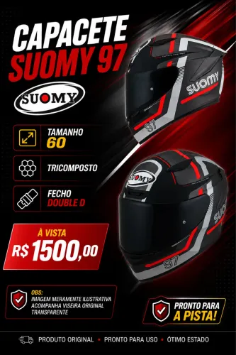 Capacete Suomy tricomposto Nº60