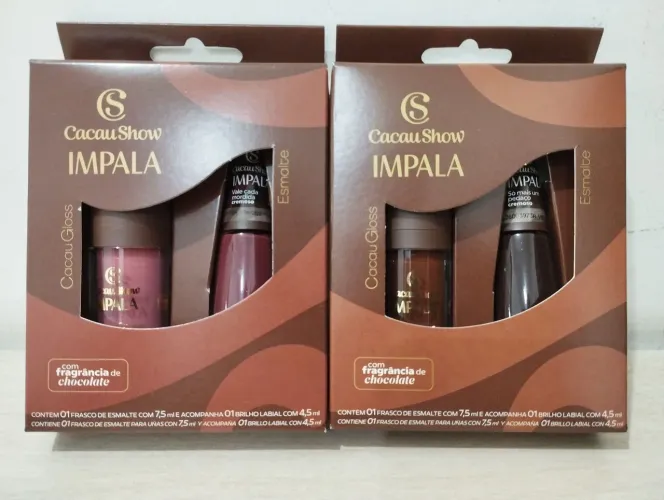 2 Kits Cacau Show e Impala - Gloss e Esmalte