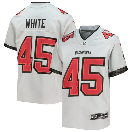 Camisa NFL Devin White Tampa Bay Buccaneers Nike Original Youth Juvenil L Cinza Nova