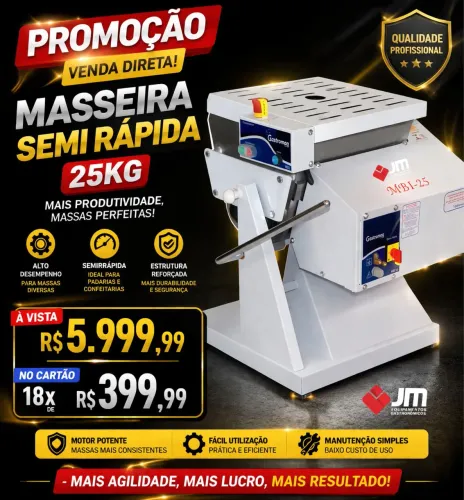 Masseia semi rápida 25kg Gastromaq - JM EQUIPAMENTOS 