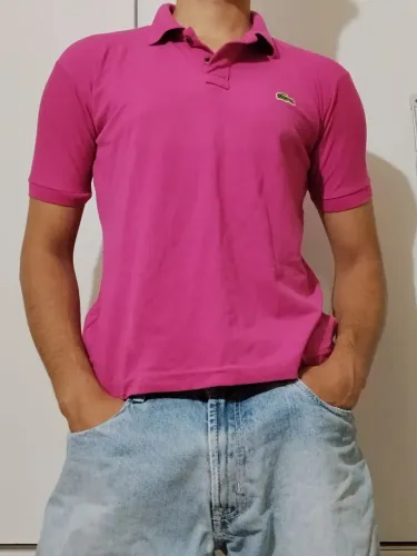 Camisa polo Lacoste original rosa (P)