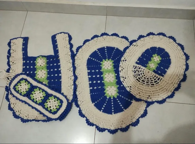 Kit crochê banheiro novo