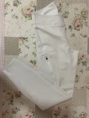 Culote legging branco hipismo Fouganza