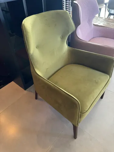 Poltrona em veludo verde