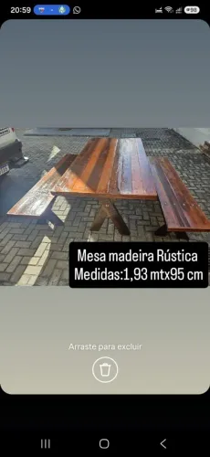 Mesa rústica madeira