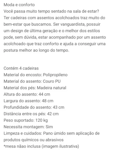 4 cadeiras