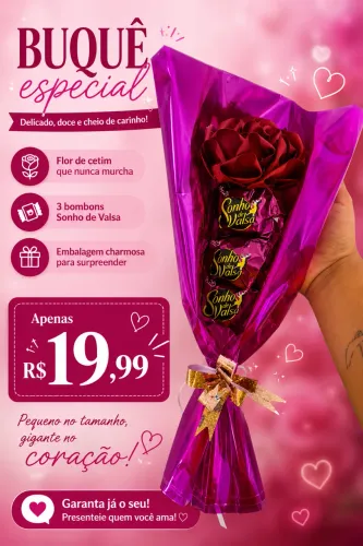 ? Buquês Personalizados | Flores de Cetim e Presentes Criativos