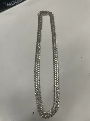 Prata italiana 925, 17mm 70cm, elo duplo feixe de gaveta