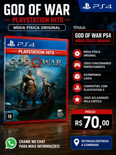 ? God of War PS4 - Mídia Física Original