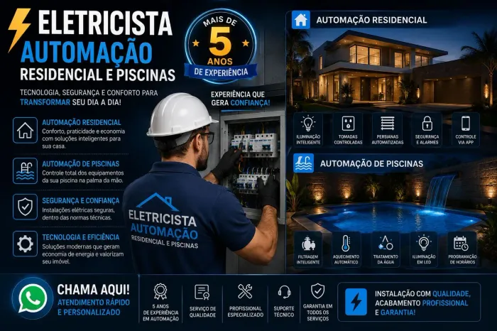 Eletricista de automação residencial e SPA!